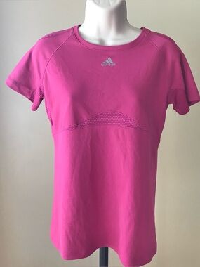 Adidas Pink Short Sleeve Performance Tee Size S